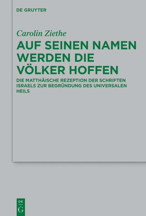 Auf seinen Namen werden die Völker hoffen -  Carolin Ziethe