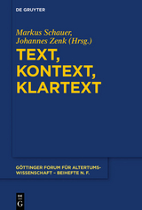 Text, Kontext, Klartext - 