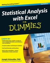 Statistical Analysis with Excel For Dummies - Schmuller, Joseph