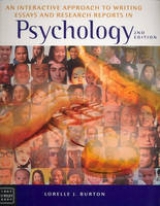 Interactive Approach to Writing Essays and Research Reports in Psychology - Burton, Lorelle Jane