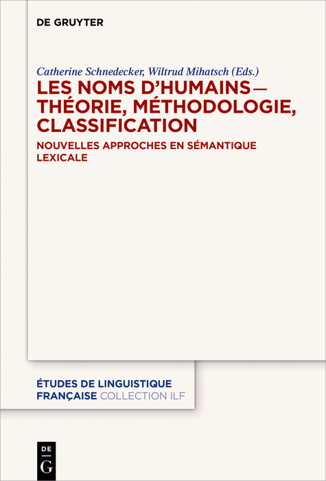 Les noms d'humains   ? théorie, méthodologie, classification - 