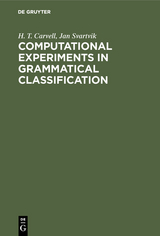 Computational Experiments in Grammatical Classification - H. T. Carvell, Jan Svartvik