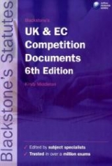 Blackstone's UK and EC Competition Documents - Middleton, Kirsty