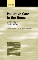 Palliative Care in the Home - Doyle, Derek; Jeffrey, David