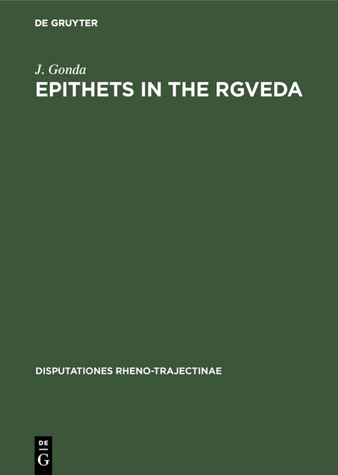 Epithets in the Rgveda - J. Gonda