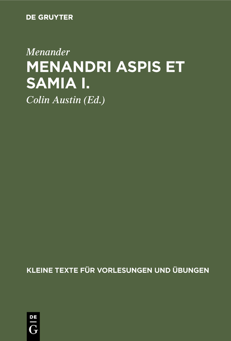 Menandri Aspis et Samia I. -  Menander