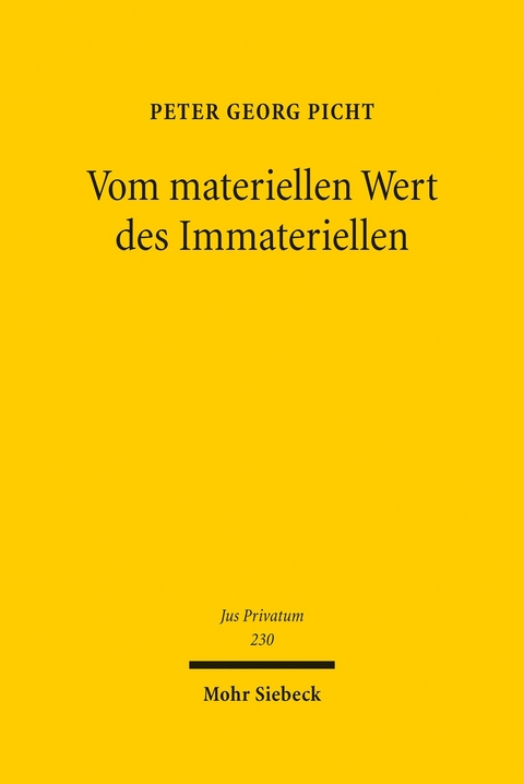 Vom materiellen Wert des Immateriellen -  Peter Georg Picht