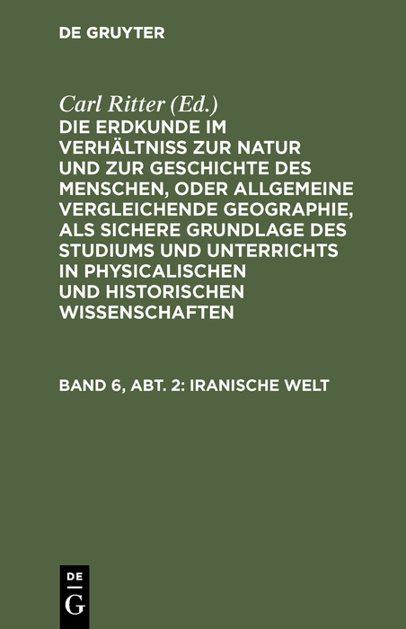 Iranische Welt - Carl Ritter