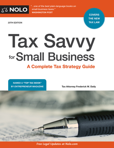 Tax Savvy for Small Business -  Frederick W. Daily