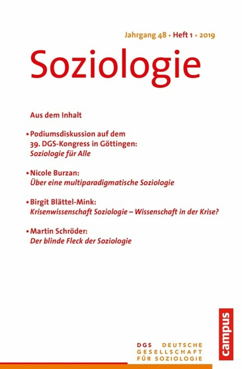 Soziologie 1/2019 - 