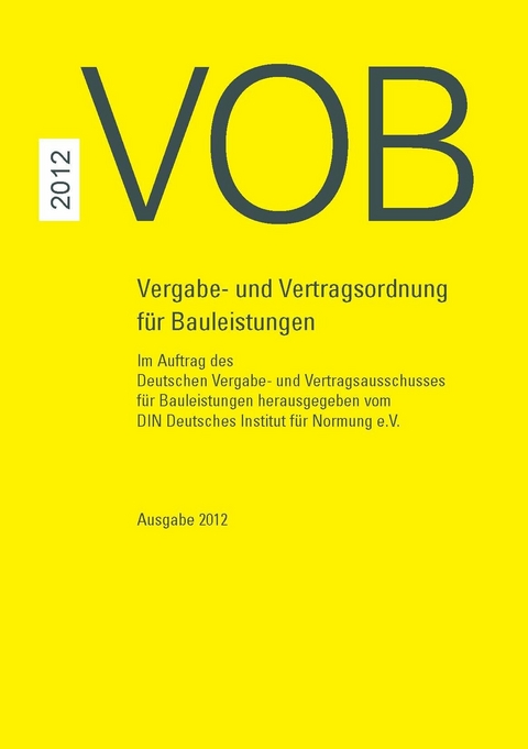 VOB 2012 Gesamtausgabe - 