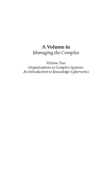 Organizations as Complex Systems - 