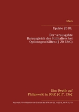 Update 2018: Der verausgabte Barausgleich des Stillhalters bei Optionsgeschäften (§ 20 EStG) - Michael Stein