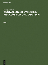 Äquivalenzen zwischen Französisch und Deutsch - Rudolf Zimmer