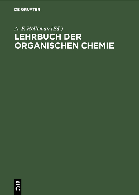 Lehrbuch der organischen Chemie - 