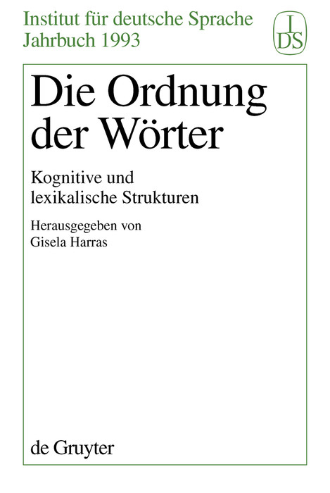 Die Ordnung der Wörter - 