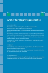 Archiv für Begriffsgeschichte. Band 51 - 