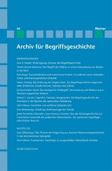 Archiv für Begriffsgeschichte. Band 46 - 