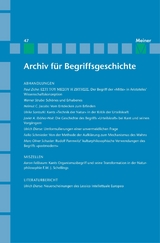 Archiv für Begriffsgeschichte. Band 47 - 