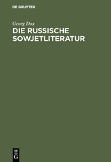 Die russische Sowjetliteratur - Georg Dox