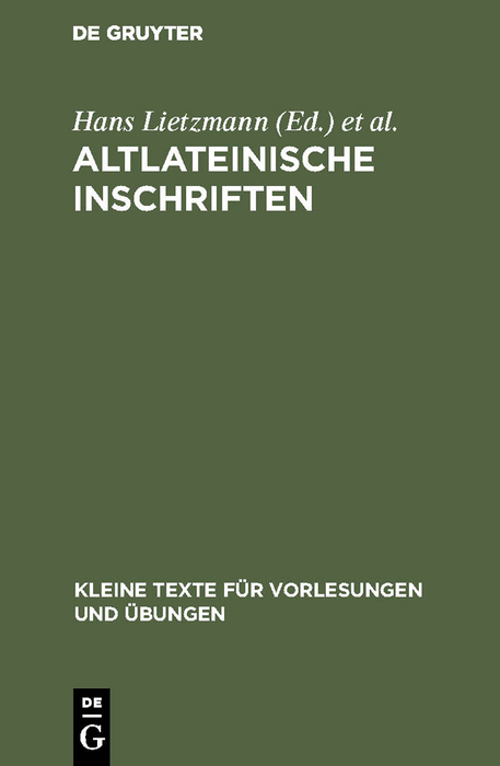 Altlateinische Inschriften