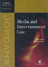 Media and Entertainment Law - Carey, P.; Verow, R.