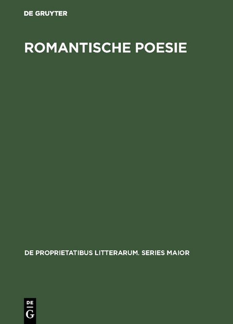 Romantische Poesie