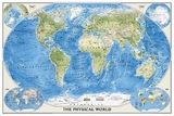 World Physical, Enlarged Flat - Maps, National Geographic