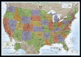 United States Decorator, Tubed - Maps, National Geographic