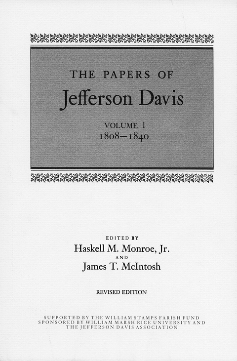 Papers of Jefferson Davis -  Jefferson Davis