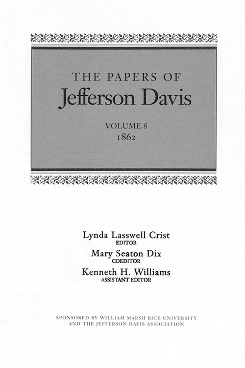 The Papers of Jefferson Davis - Jefferson Davis