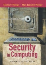 Security in Computing - Pfleeger, Charles P.; Pfleeger, Shari Lawrence