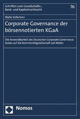 Corporate Governance der börsennotierten KGaA - Malte Vollertsen