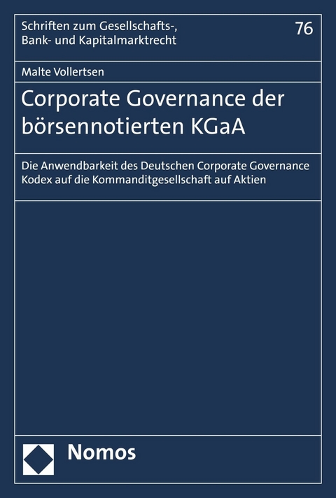 Corporate Governance der börsennotierten KGaA - Malte Vollertsen