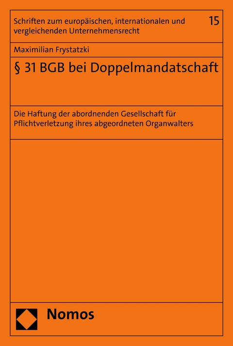 § 31 BGB bei Doppelmandatschaft - Maximilian Frystatzki