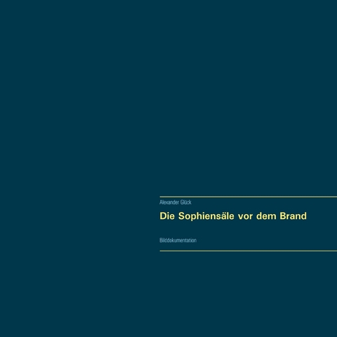 Die Sophiensäle vor dem Brand. Vollständiger Reprint in Originalgröße. - Alexander Glück