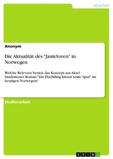 Die Aktualität des 'Janteloven' in Norwegen -  Anonym