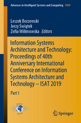 Information Systems Architecture and Technology: Proceedings of 40th Anniversary International Conference on Information Systems Architecture and Technology – ISAT 2019 - 