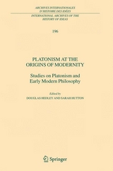 Platonism at the Origins of Modernity - 