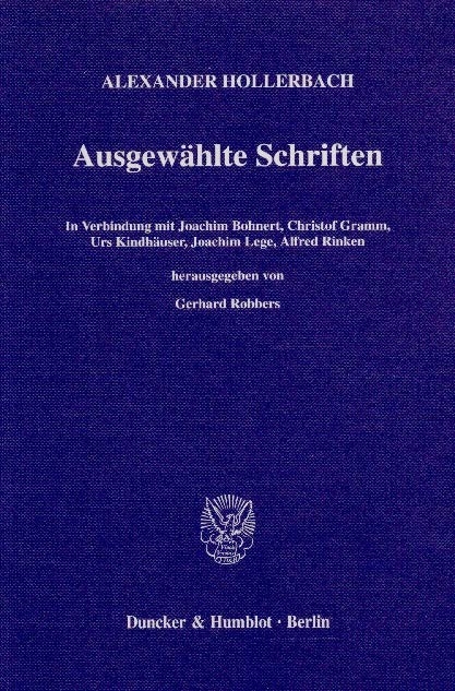 Ausgewählte Schriften. -  Alexander Hollerbach