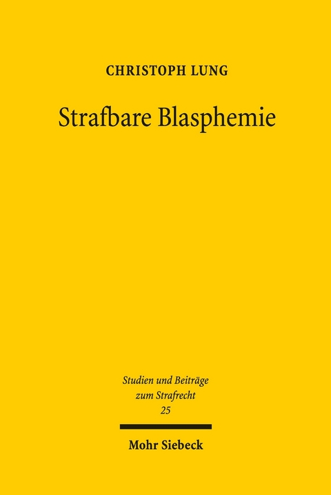 Strafbare Blasphemie -  Christoph Lung