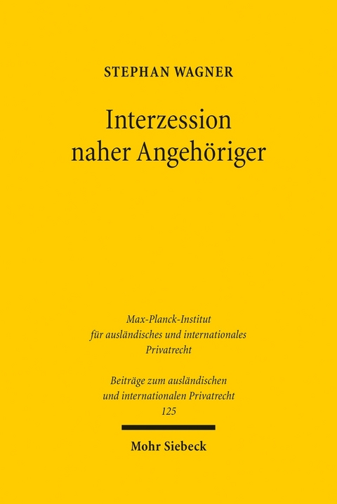 Interzession naher Angehöriger -  Stephan Wagner