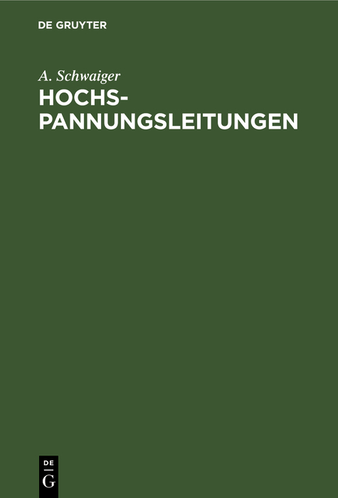 Hochspannungsleitungen - A. Schwaiger