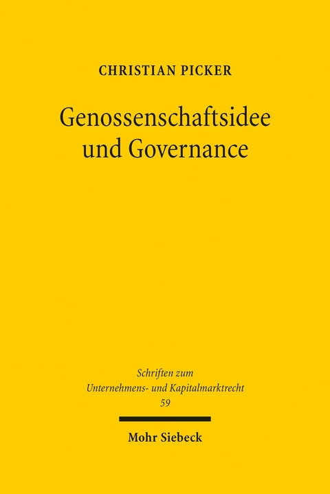 Genossenschaftsidee und Governance -  Christian Picker