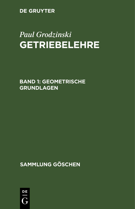 Geometrische Grundlagen - Paul Grodzinski