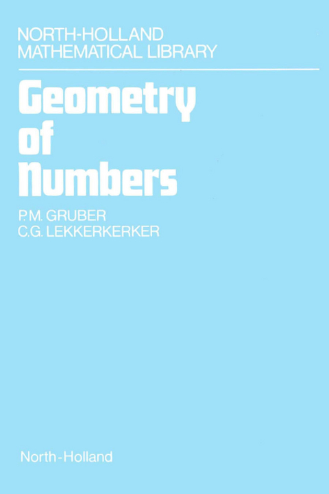 Geometry of Numbers -  Pascale Gruber,  C.G. Lekkerkerker