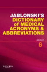 Jablonski's Dictionary of Medical Acronyms and Abbreviations - Jablonski, Stanley