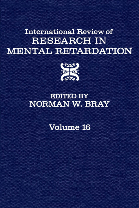 International Review of Research in Mental Retardation