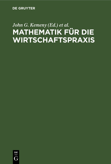 Mathematik für die Wirtschaftspraxis - 