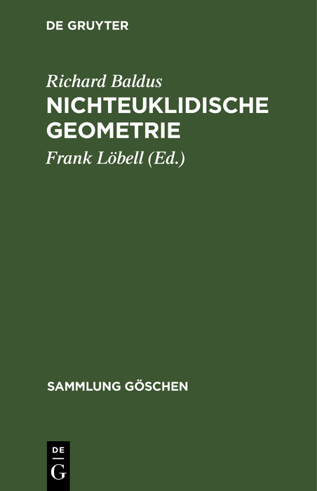 Nichteuklidische Geometrie -  Richard Baldus